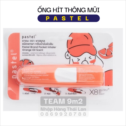 Ống Hít Thông Mũi hiệu PASTEL - HƯƠNG CAM NGỌT thư giãn cực đã  Từ tiemthai