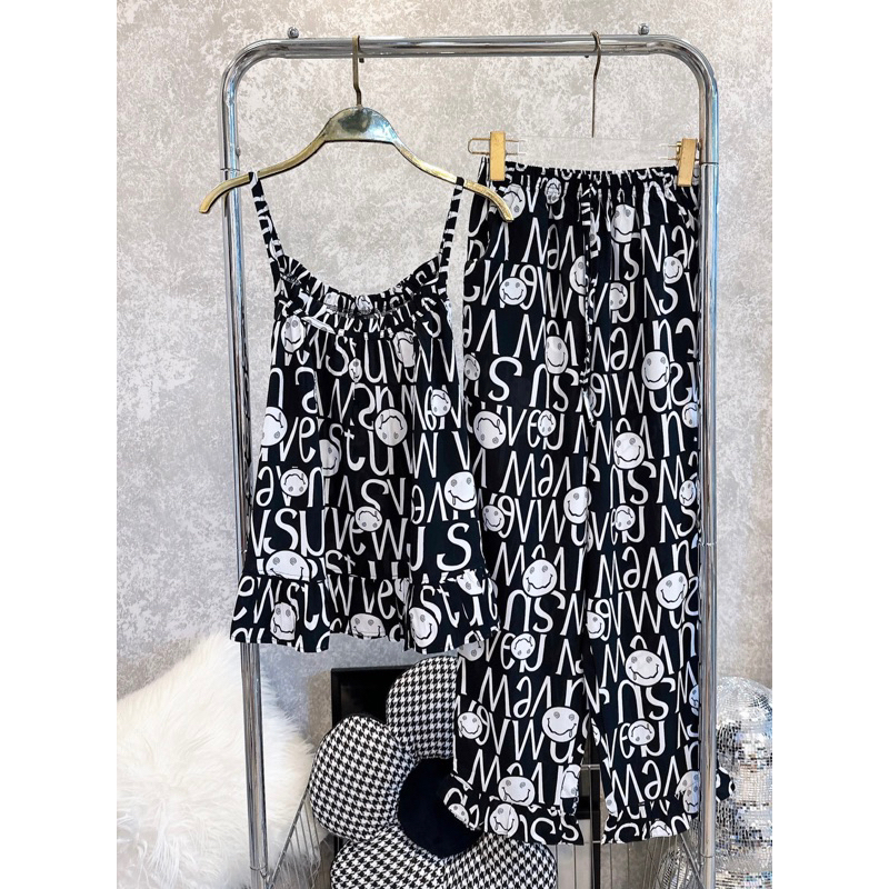 Đồ bộ tole, bộ lanh mặc nhà VNXK F21 2 dây quần dài 2023 siêu mát,mỏng nhẹ thỏai mái cho mùa hè.