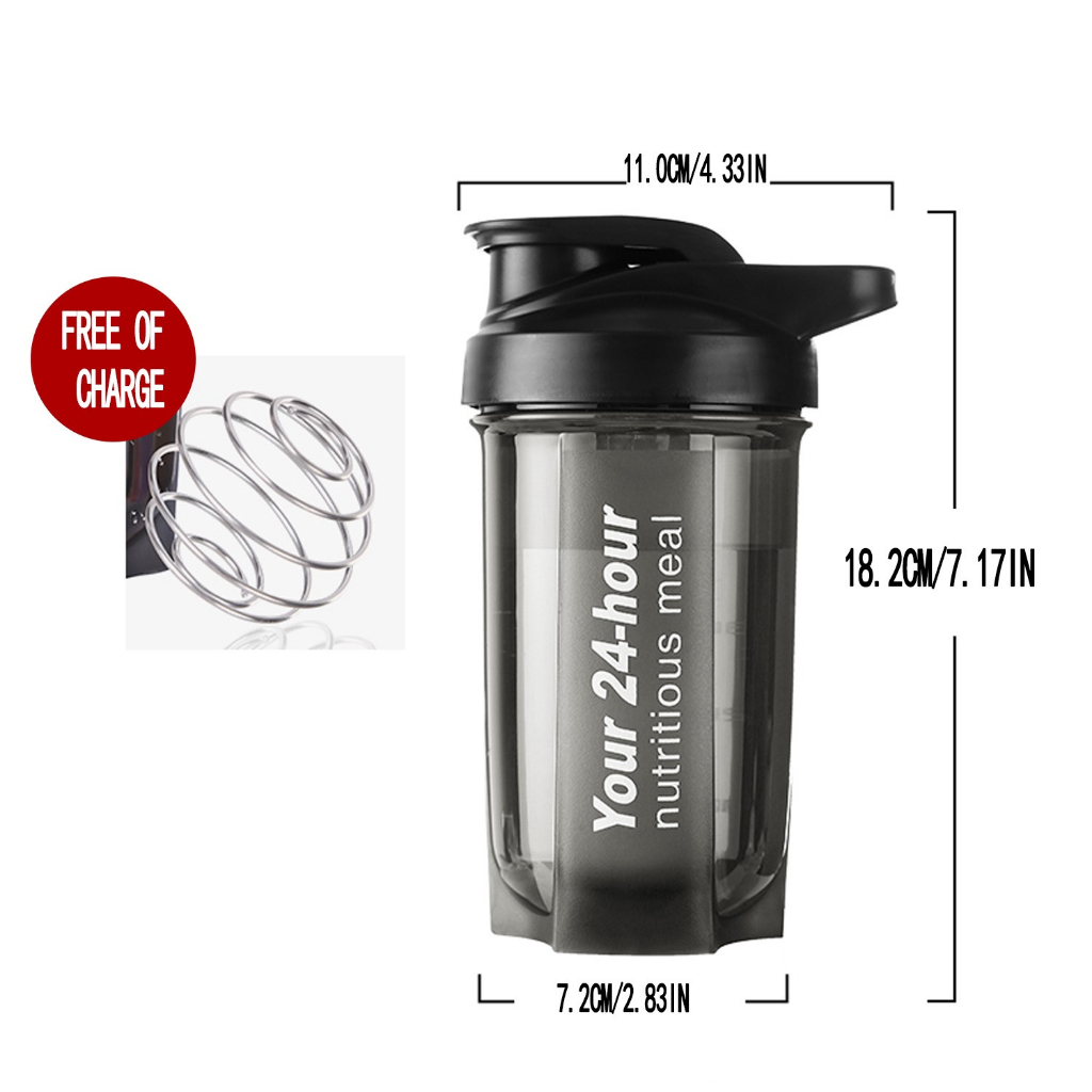 Bình nước Bình lắc shaker thể thao 500ml - Mr Nhat Healthy
