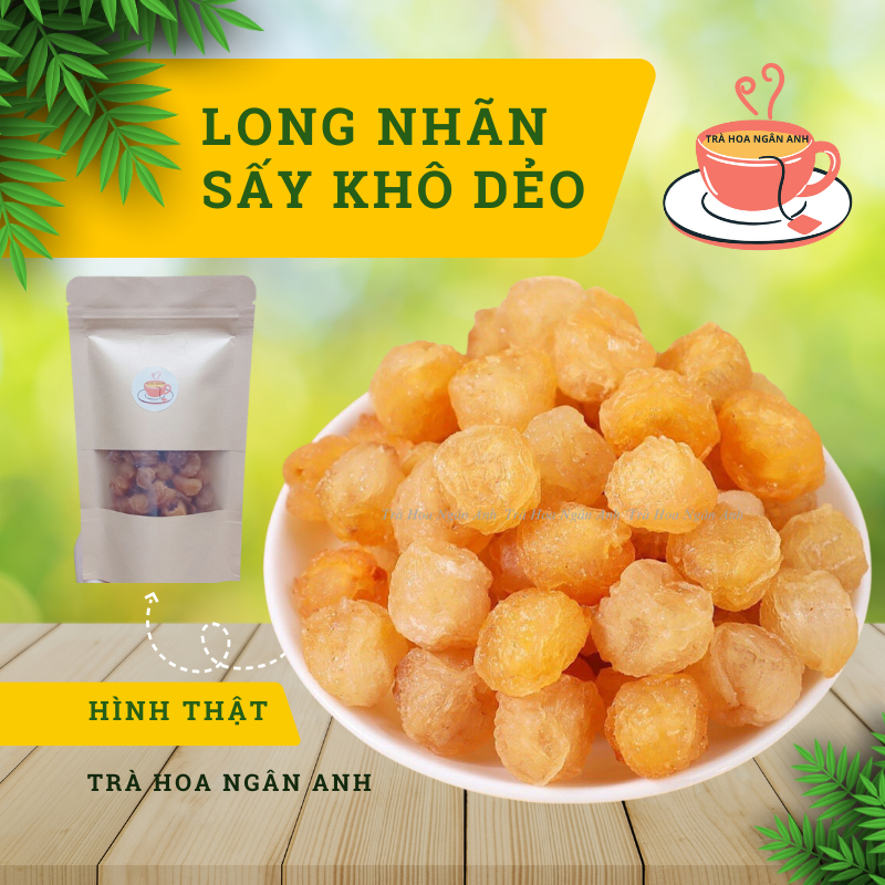 Long nhãn sấy khô hàng cao cấp,dẻo thơm hàng loại 1-Trà Hoa Ngân Anh