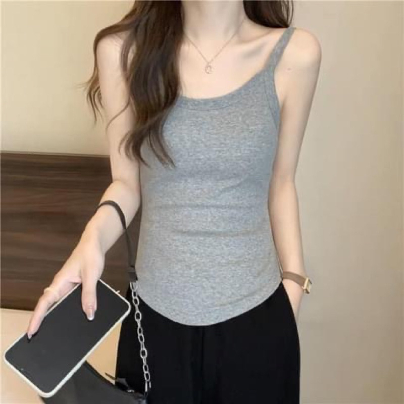 Áo bra 2 dây dáng dài in chữ sau siêu hot, áo dây cotton phong cách trẻ trung