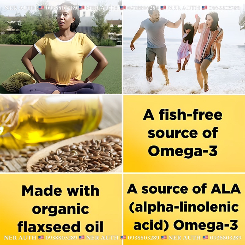 Viên Uống Dầu Hạt Lanh Flaxseed Oil Nature Made 300 Viên Của Mỹ - Air Date Mới