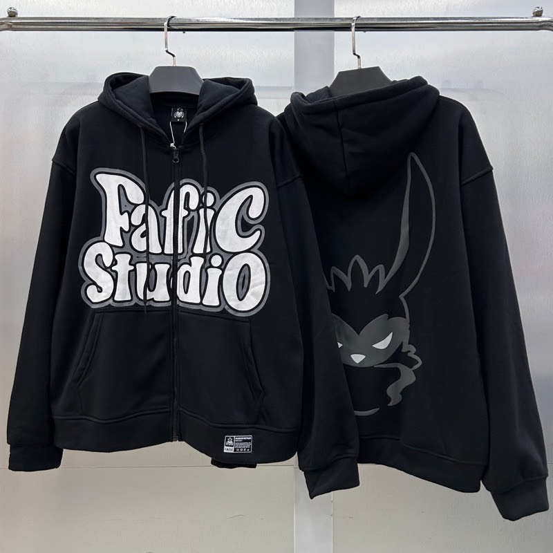 Áo khoác zip FAFIC mascot logo áo hoodie zip nam nữ chất nỉ bông cotton cao cấp fafic studio