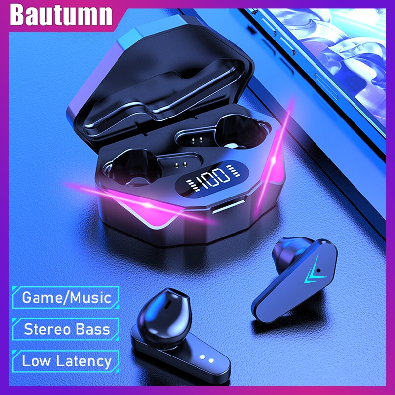 Tai Nghe Bluetooth Gaming X15 Chính Hãng QUEEN YULIN Chip 5.1 Chống Ồn Cảm Biến Vân Tay Âm Thanh HiFi