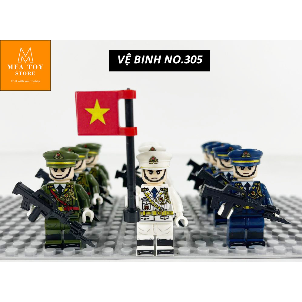 Đồ chơi lắp ráp swat army , mô hình lắp ghép quân sự - Lính vệ binh No.305