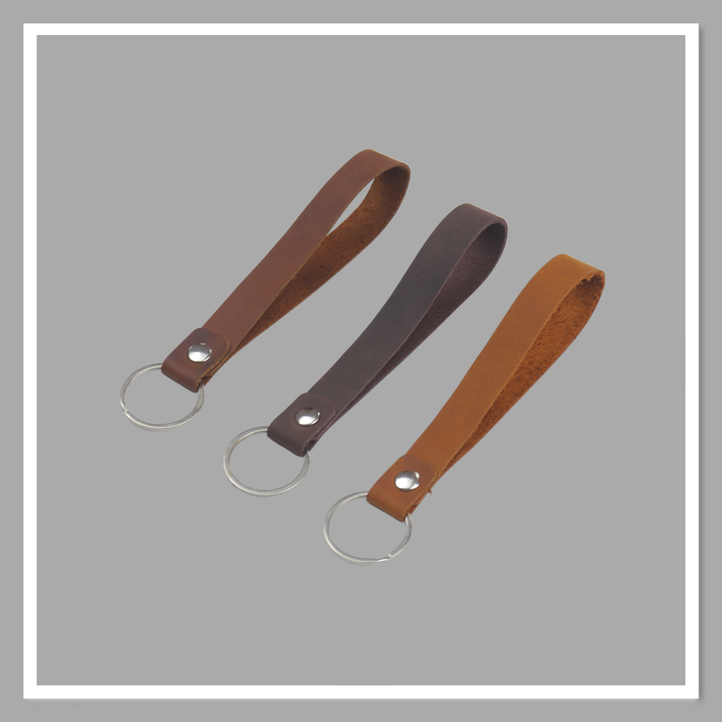 Móc khóa giá rẻ da bò thật thương hiệu Longdo Leather - MK09