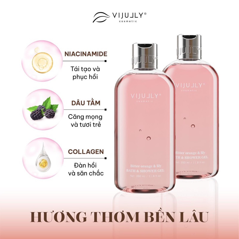 SỮA TẮM DƯỠNG DA HƯƠNG NƯỚC HOA VIJULLY (Bitter Orange & Lily)