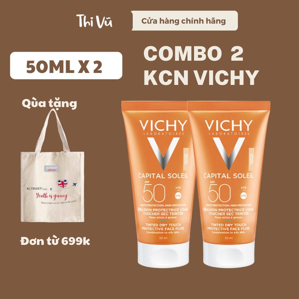 Combo 2 Kem chống nắng Vichy Ideal Soleil, kem chống nắng cho mọi loại da - Thi Vũ