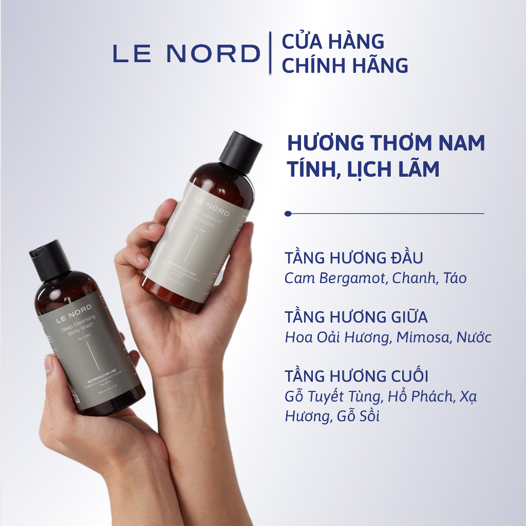 Dầu gội ngăn gàu Le Nord dành cho nam giới - Hương lịch lãm