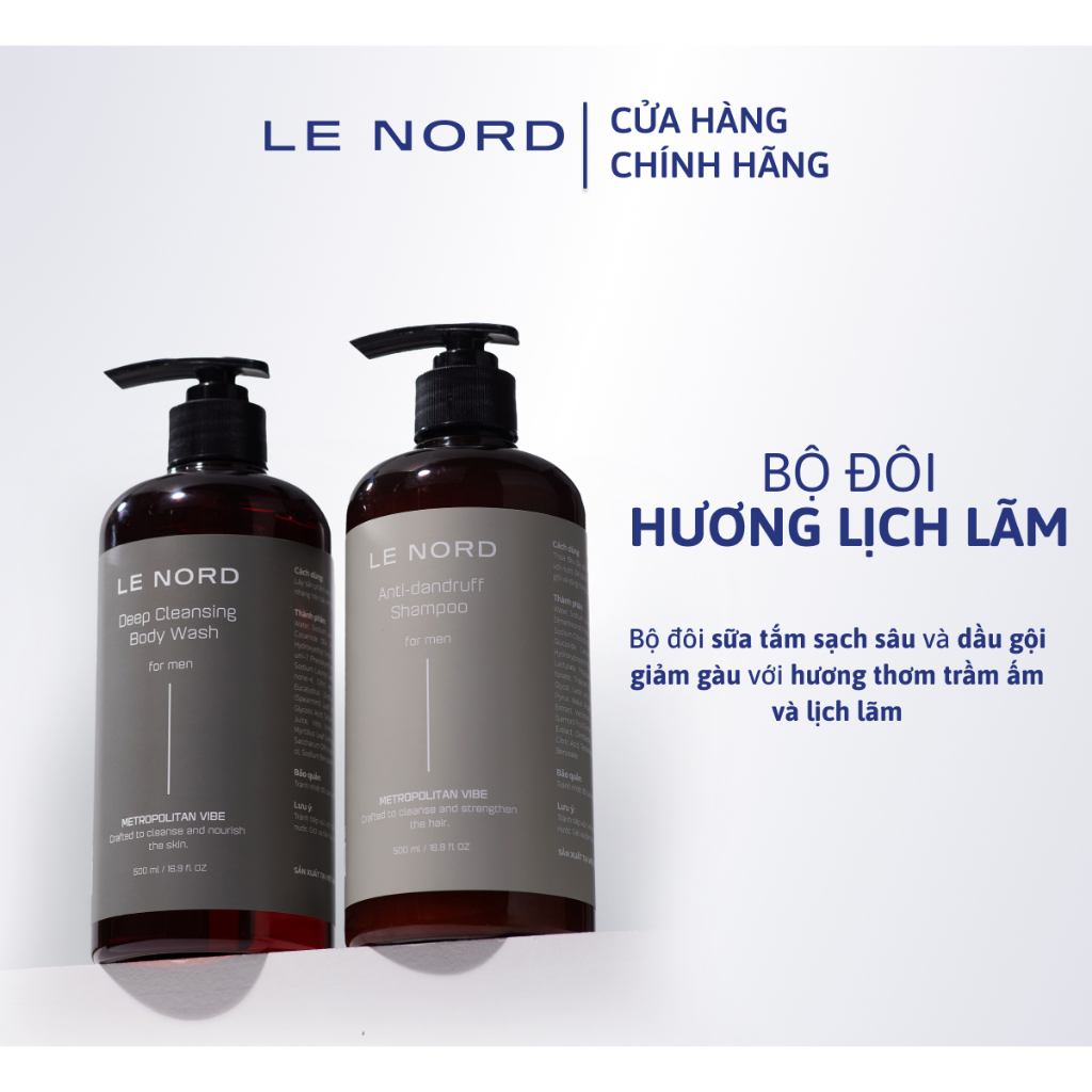 Dầu gội ngăn gàu Le Nord dành cho nam giới - Hương lịch lãm