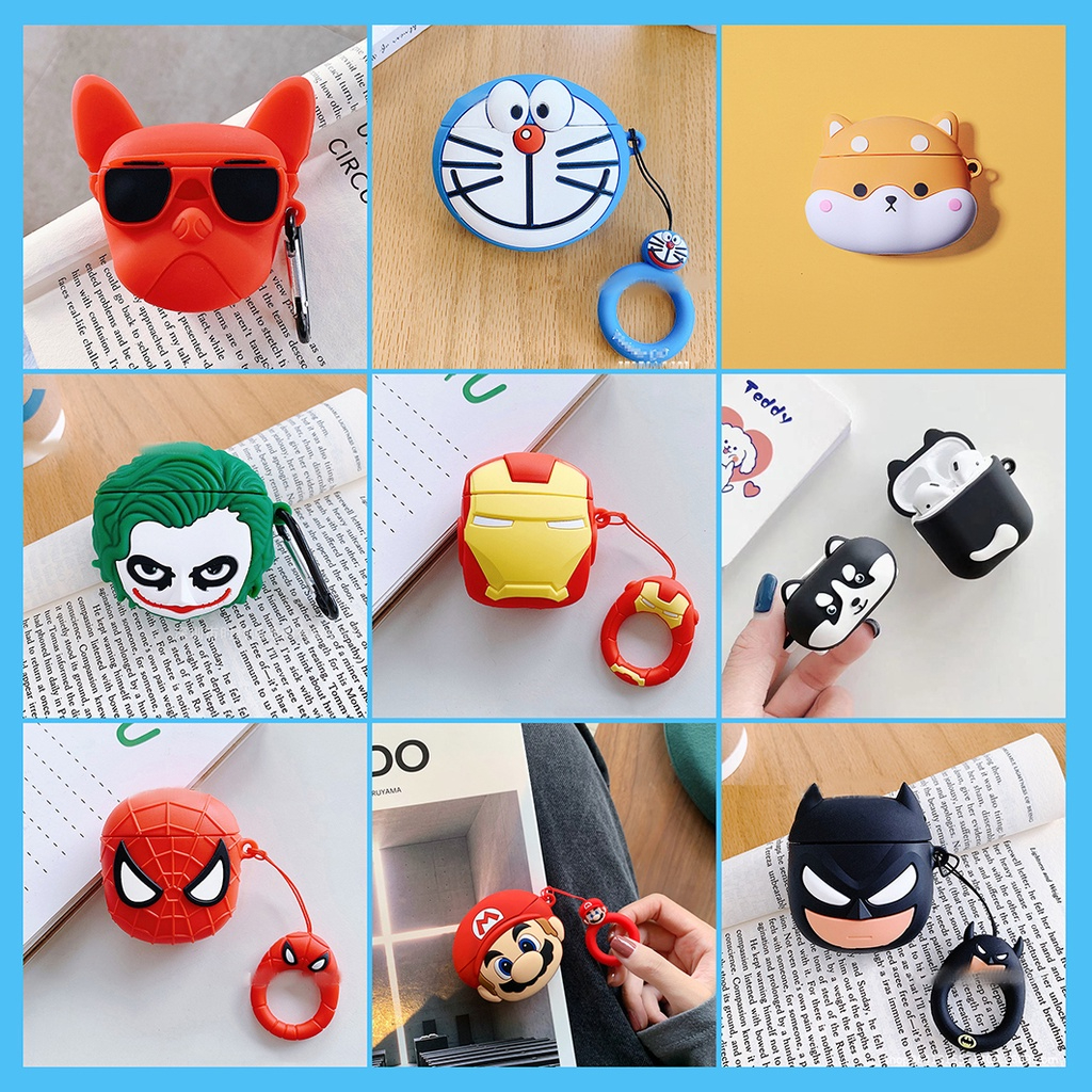 Bộ Bảo Vệ Cáp Sạc Tai nghe Hoạt Hình Dễ Thương, nút kẹp đầu cáp sạc chống đứt gãy, chất liệu silicon hình thú cute