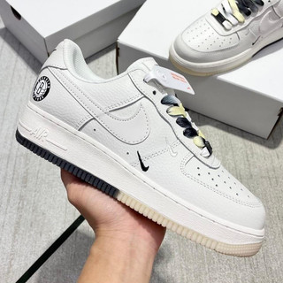 Giày thể thao AF1 âm dương, Giày Air force 1 Brooklyn Sail Black phản quang phối đồ nam nữ hot trend 2023 Full box bill