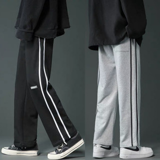 Quần thể thao 2 sọc nam nữ cao cấp logo "ESSENTIALS", Quần ống rộng dáng suông chất vải Xleo chống nhăn, không xù lông