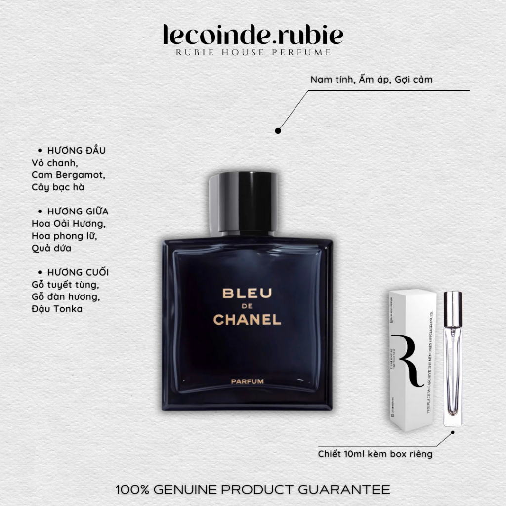BLEU DE CHA:NEL - Bản PARFUM - 10ML Nước Hoa Chính Hãng