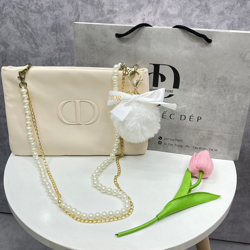 TÚI GIFT DIOR BEAUTY TÁCH SET MỸ PHẨM - TÚI ĐEO CHÉO CẦM TAY