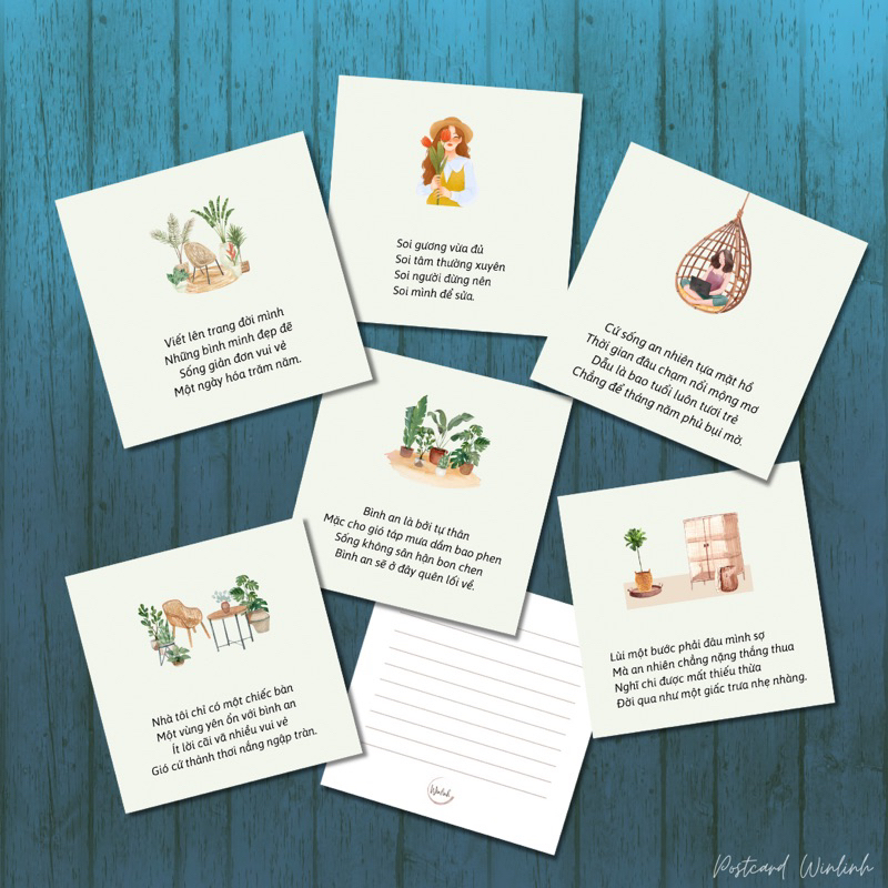 [Winlinh] Postcard NIỆM LÀNH (6 tấm)