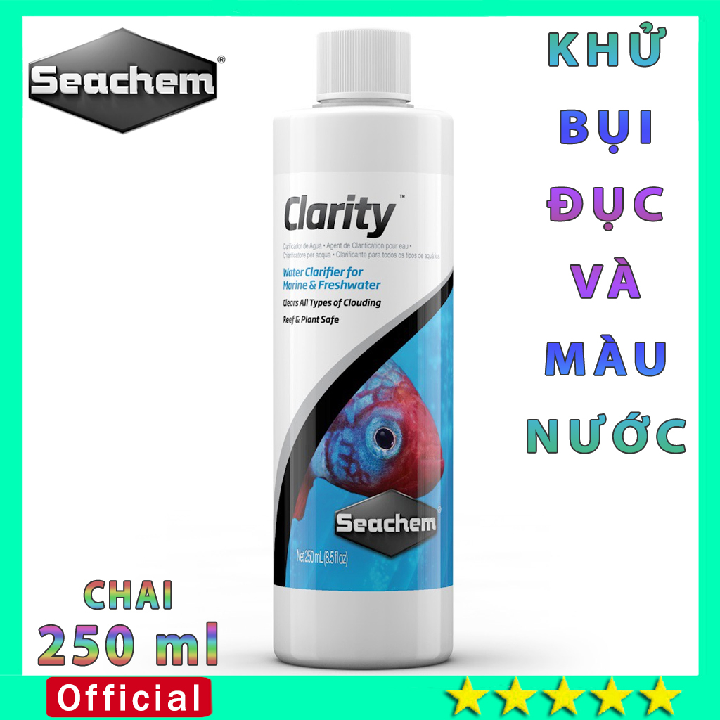 Dung dịch Seachem - Clarity khử đục làm trong nước hồ cá thủy sinh - Chai 250 ml