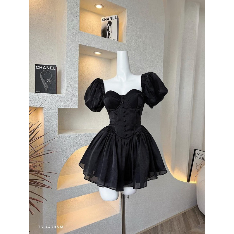 Đầm tơ cúp nút bọc bigsize 55kg-95kg🍒🍒