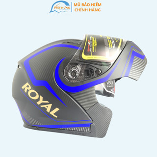 Nón bảo hiểm Fullface - Lật hàm - 2 kính - Royal M179 (Xanh exciter)