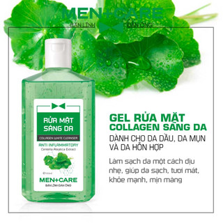 Gel rửa mặt collagen sáng da 100ml langce cho nam