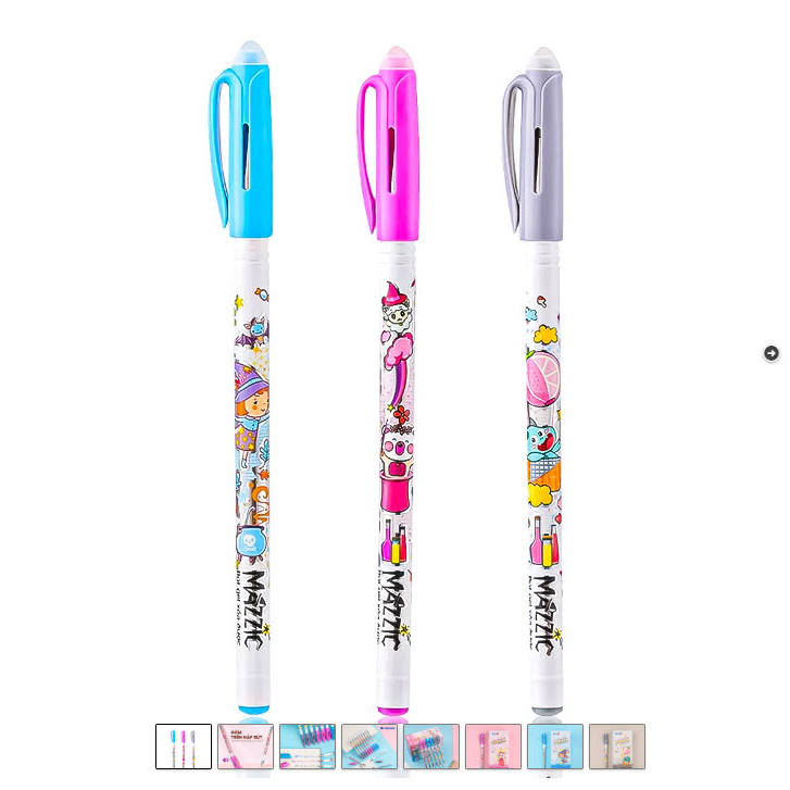 5 Cây Bút gel xóa được Điểm 10 TL Mazzic TP-GEL E01- combo 5 cây/màu