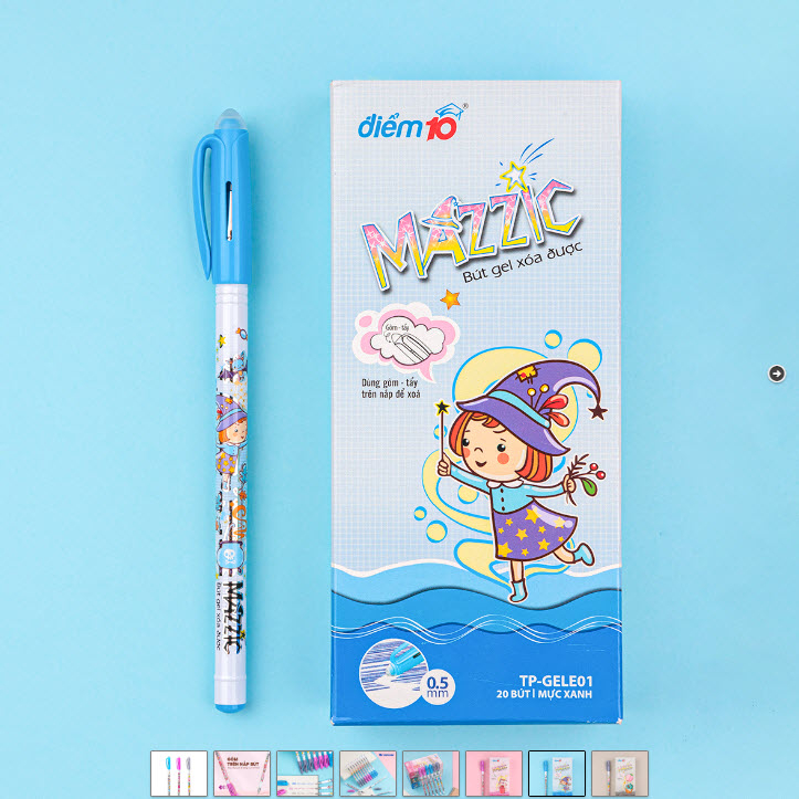5 Cây Bút gel xóa được Điểm 10 TL Mazzic TP-GEL E01- combo 5 cây/màu