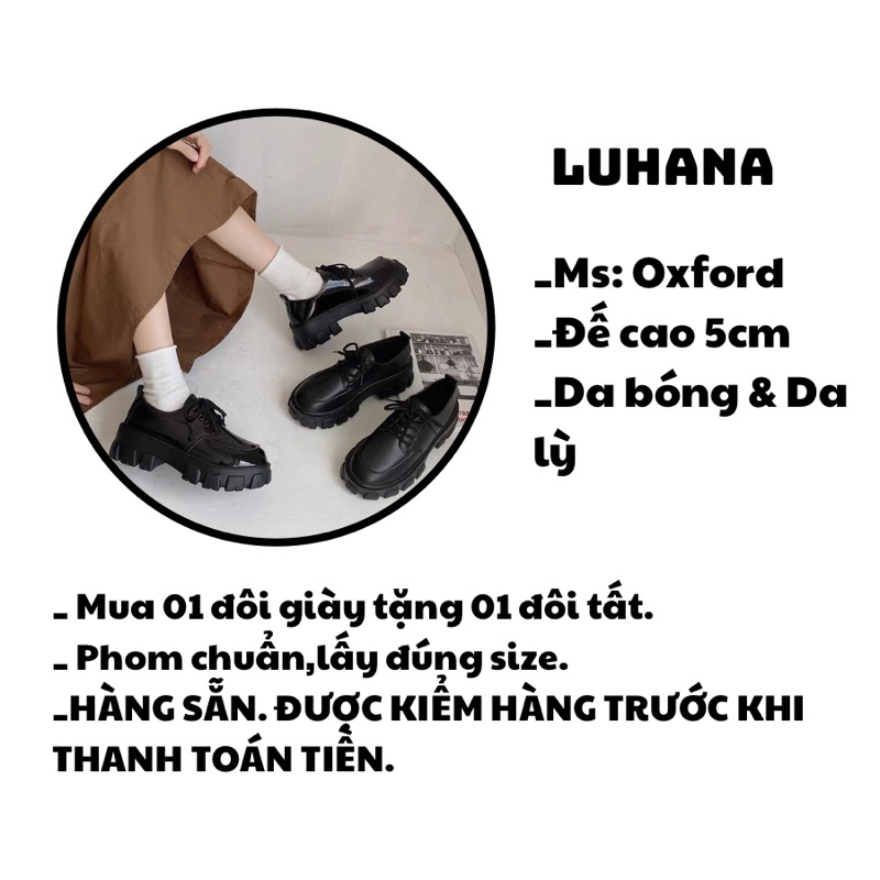 Giày oxford nữ thời trang phong cách ulzzang.Ms: GIÀY OXFORD
