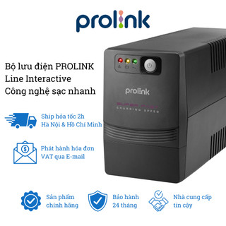 Bộ lưu điện ups prolink pro700sfc công suất 360w, sạc siêu nhanh, dùng cho pc, wifi, camera