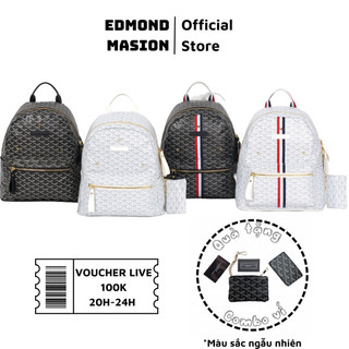 Balo EDMOND MASION MONOGRAM tặng ví nhỏ và cardholder EDM size M/L