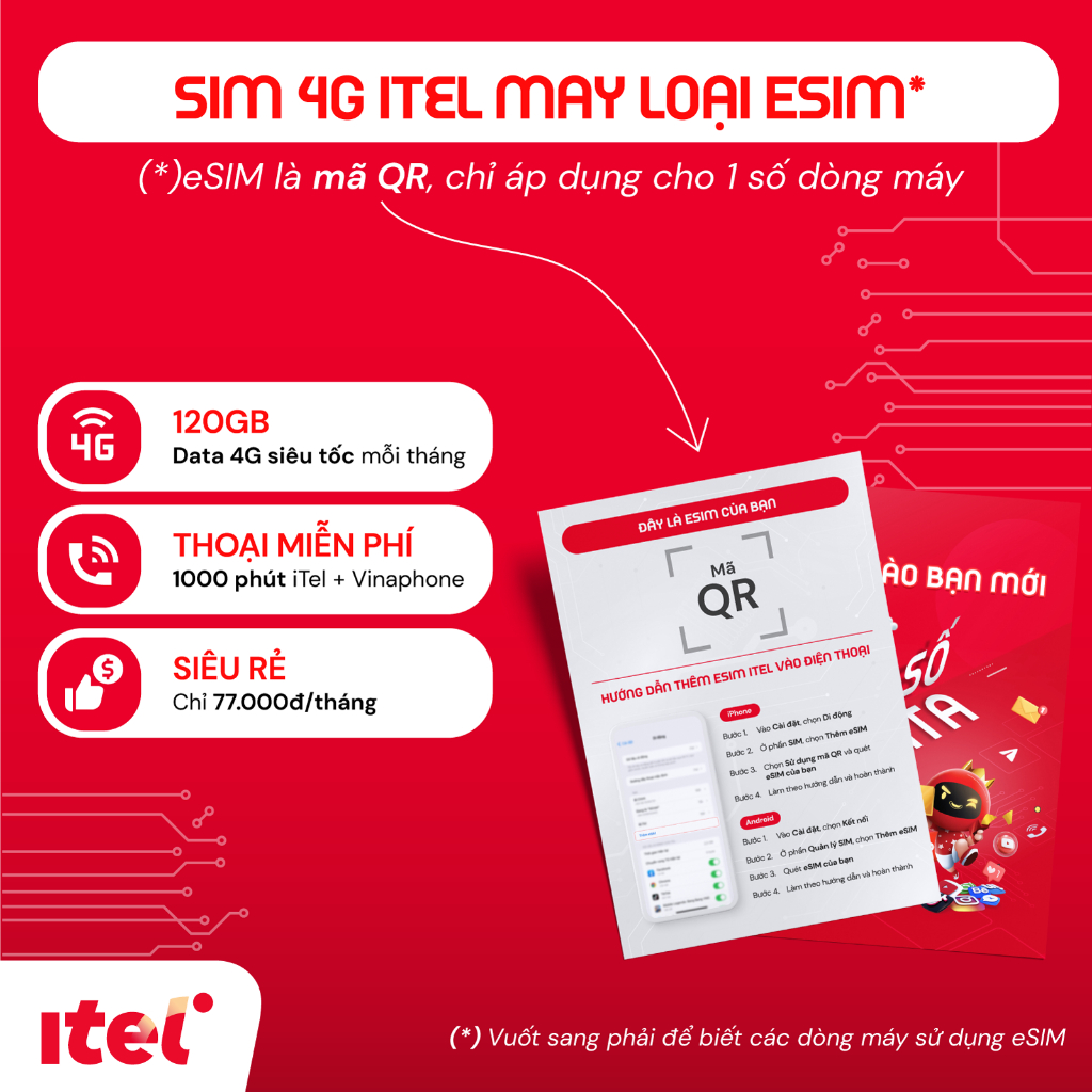 Siêu SIM 4G iTel MAY - Thoải mái DATA, không lo GIẬT LAG