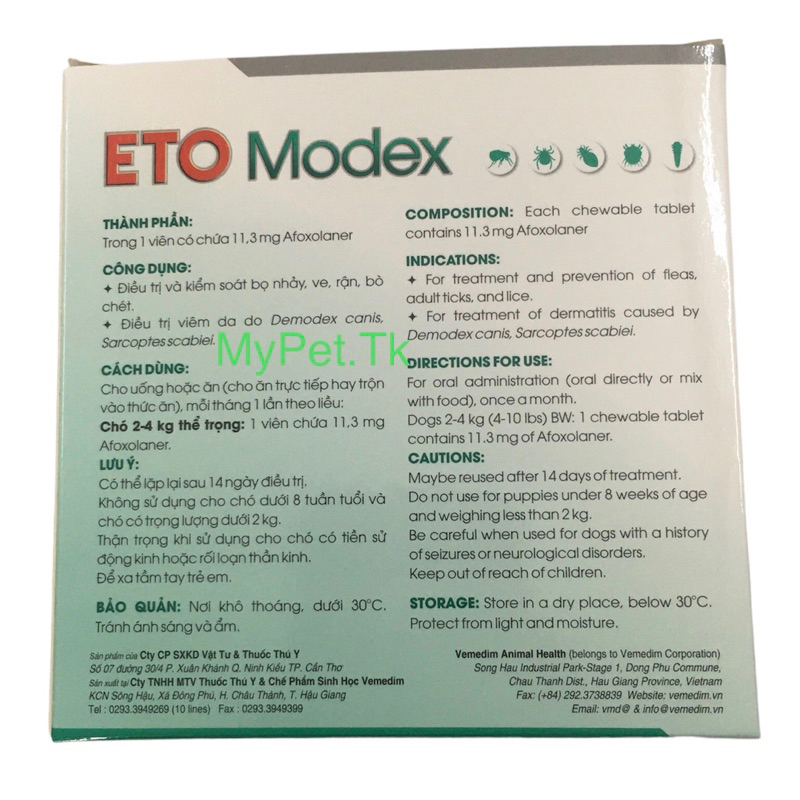 Vemedim ETO Mod 2 - 4 - 10 - 25kg