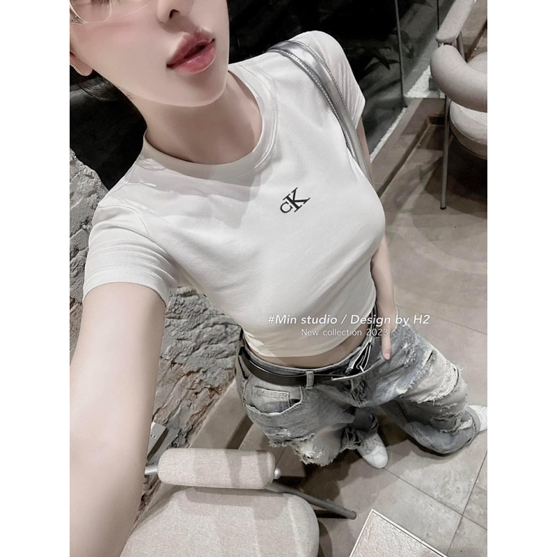 Áo Thun CK Tay Ngắn Ôm Body