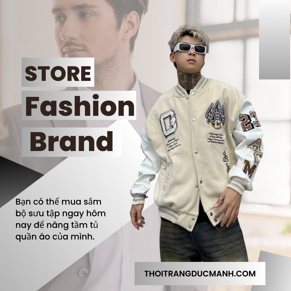 Áo Khoác bomber cả nam và nữ off white Ac Milan Varsity Jacket Áo bomber jacket hot trend Đức Mạnh - AKB01