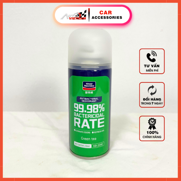 Chai xịt khử mùi và khử trùng máy lạnh ô tô Korper Besonders làm sạch không khí vệ sinh điều hoà - Tritranautovietnam