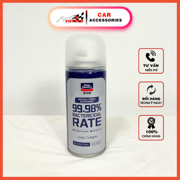 Chai xịt khử mùi và khử trùng máy lạnh ô tô Korper Besonders làm sạch không khí vệ sinh điều hoà - Tritranautovietnam