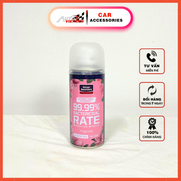 Chai xịt khử mùi và khử trùng máy lạnh ô tô Korper Besonders làm sạch không khí vệ sinh điều hoà - Tritranautovietnam