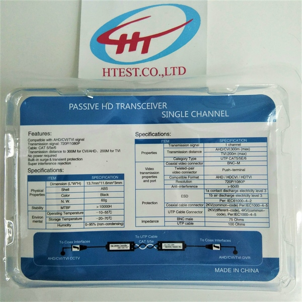 Balun Video dành cho camera 1080P Xanh AHD / CVI / TVI