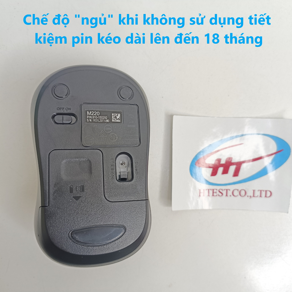 Chuột không dây Logitech Silent M220 không tiếng ồn - Hàng chính hãng
