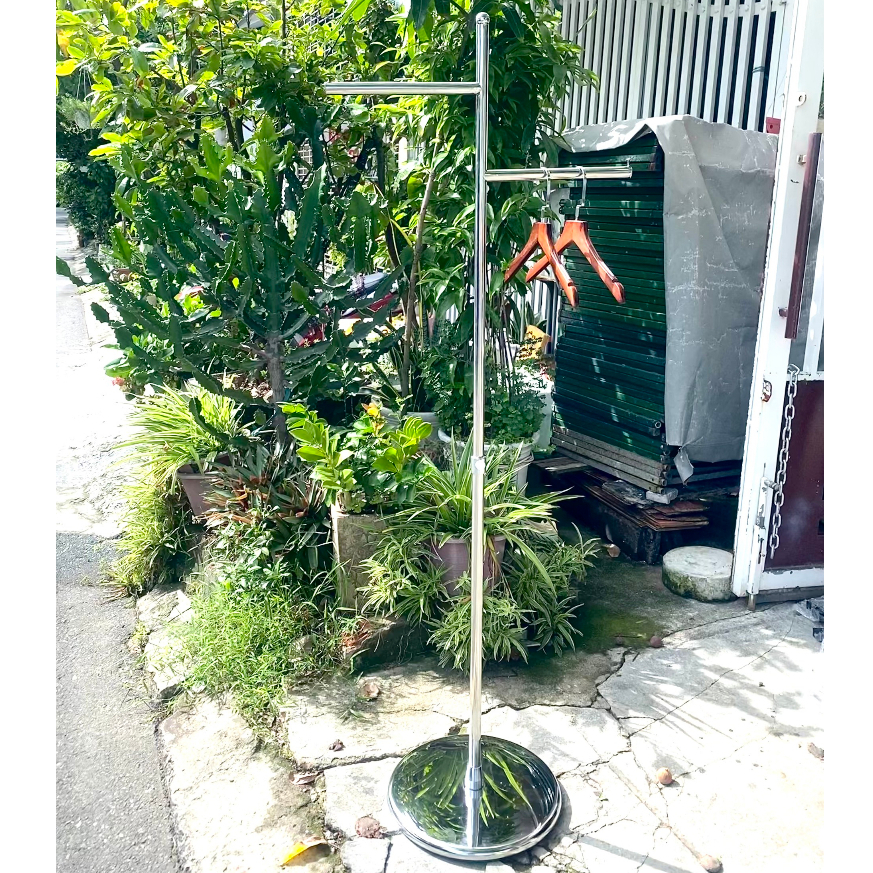 Kệ Treo Quần Áo Chụp Ảnh Inox, Sào LiveStream Inox