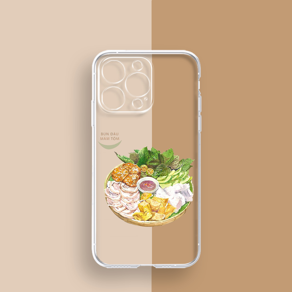Ốp Điện Thoại Chống Sốc Chống Thấm Nước Bún đậu mắm tôm iPhone11 12pro XR 6s xs 8p 7 uh401