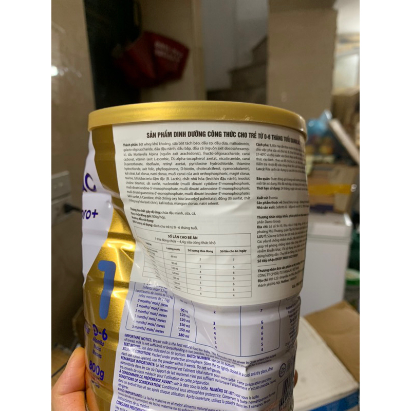 Sữa Danalac Gold số 1 lon to 800g date thang 12/2023 sữa mát tăng cân