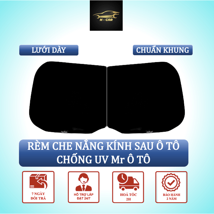 Rèm che nắng kính sau ô tô, che nắng kính hậu, rèm đuôi Mr Ô Tô chống UV - Bảo hành 2 năm.