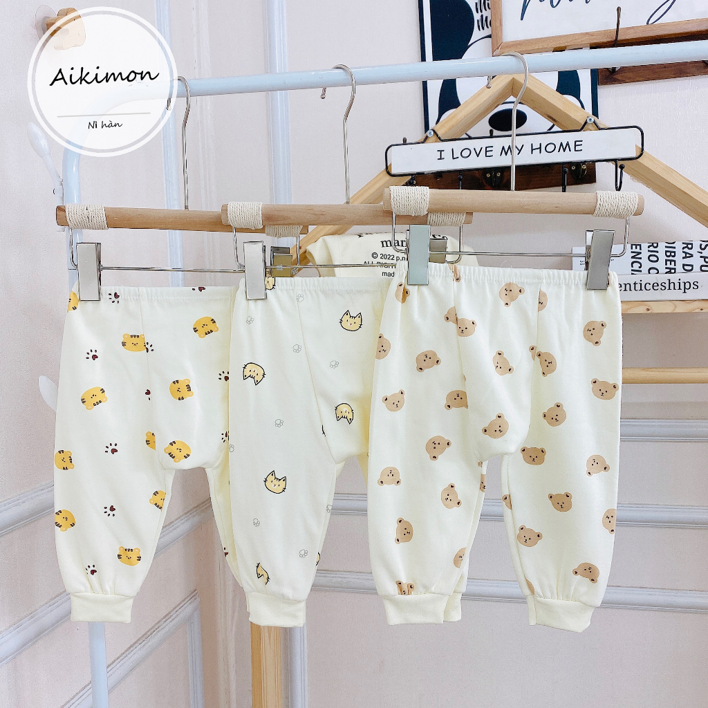 Quần Dài Sơ Sinh Chất nỉ - Quần Chục Cho Bé Trai, Bé Gái Sơ Sinh Thu Đông