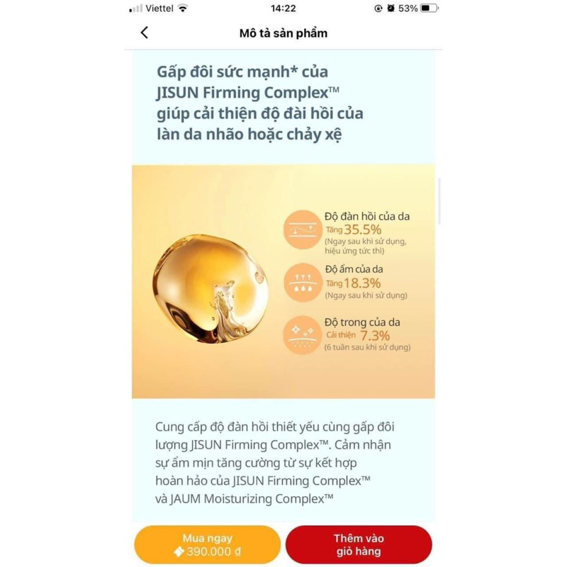 Kem dưỡng nâng cơ Sulwhasoo Essential Comfort Firming Cream Raffermissante