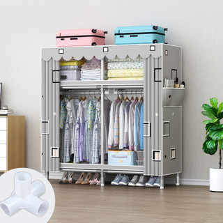 Tủ vải khung thép 4 buồng titan tủ vải Metal cỡ lớn đựng quần áo