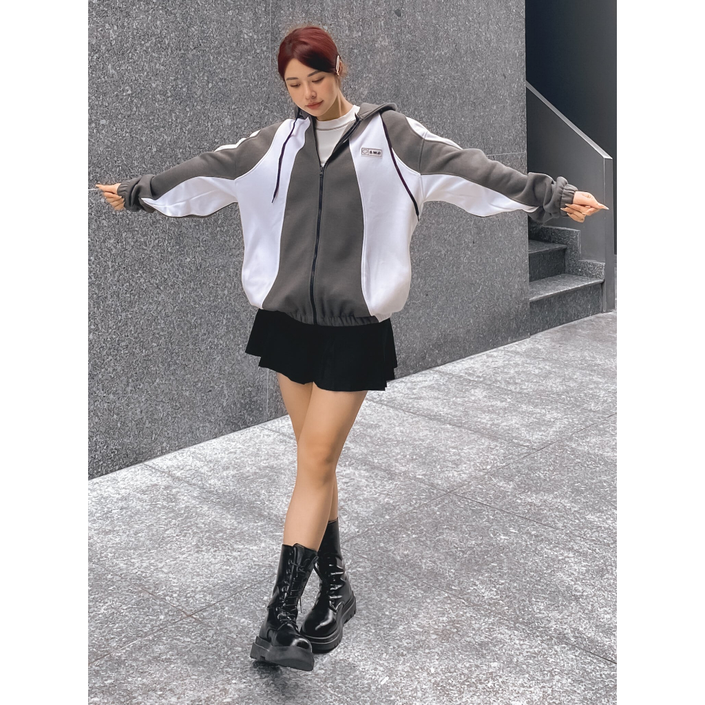 Áo khoác Hoodie Zip Vải nỉ bông form rộng dày dặn Tuni Store