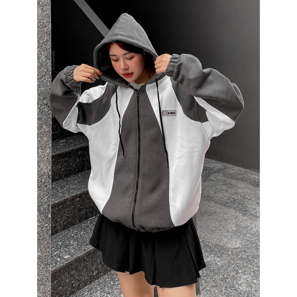 Áo khoác Hoodie Zip Vải nỉ bông form rộng dày dặn Tuni Store