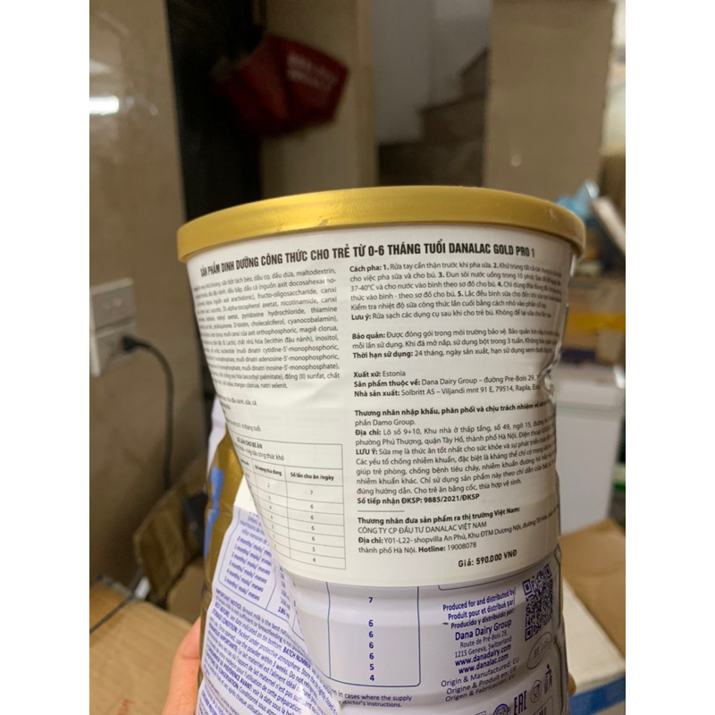 Sữa Danalac Gold số 1 lon to 800g date thang 12/2023 sữa mát tăng cân