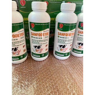 Sanfodetox 1l bổ gan, giải độc gan thận cho gia súc, gia cầm,gà chọi