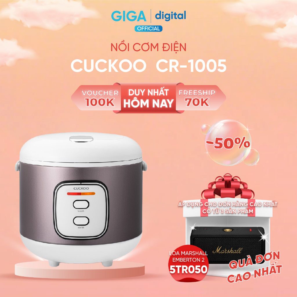 Nồi cơm điện Cuckoo CR-1005 1.8L - BH 12 Tháng